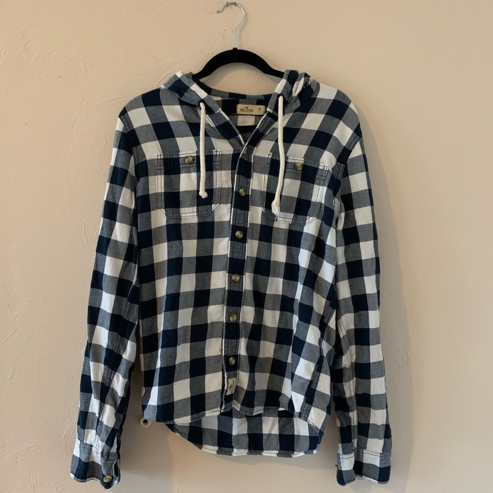 Men’s Hooded Plaid Shirt